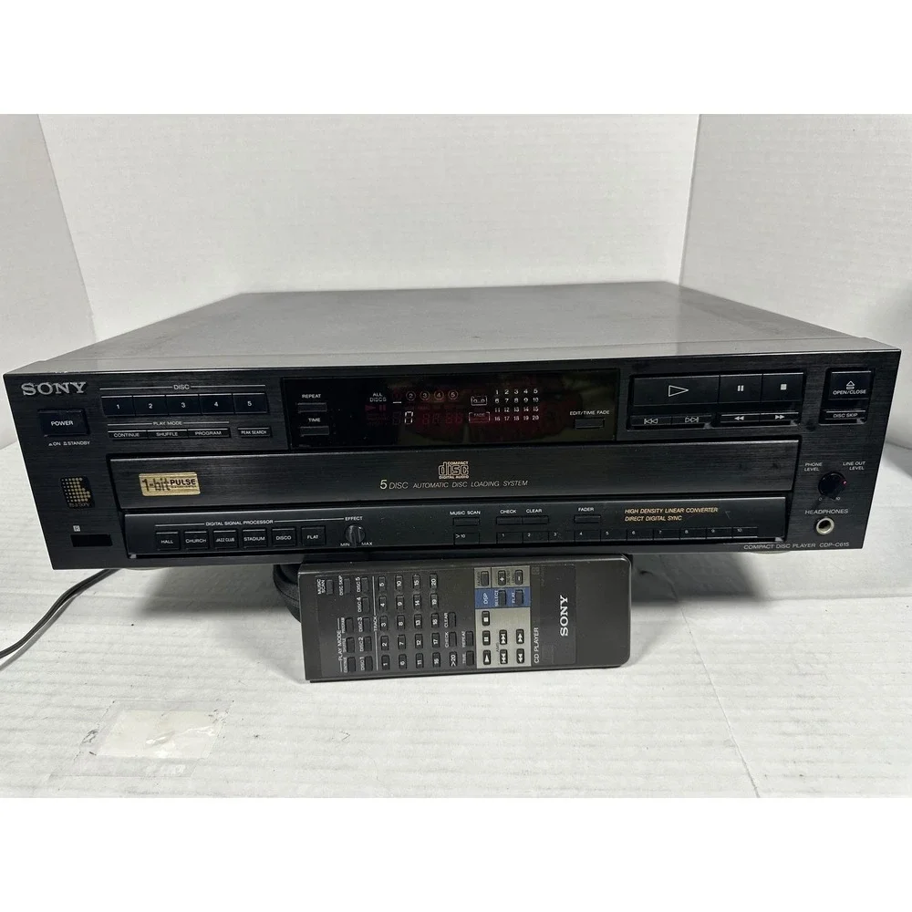 Sony CDP-C615 5-Disc Carousel Player Changer with Remote DSP Japan‎ PARTS ONLY